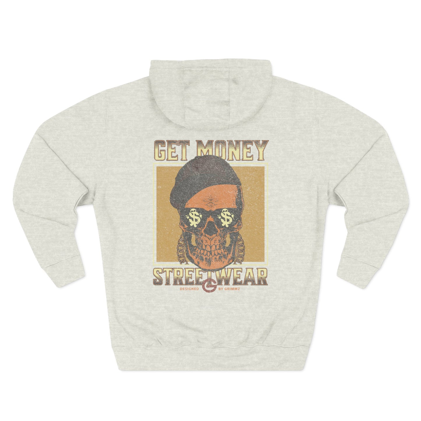 Get Money Streetwear Skull Graphic Hoodie