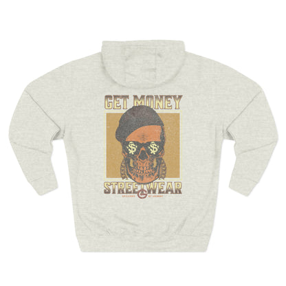 Get Money Streetwear Skull Graphic Hoodie