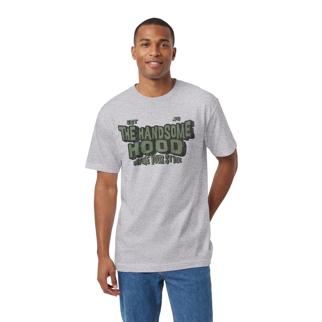 The Handsome Hood Tee — Vintage Military Green Graphic T-Shirt
