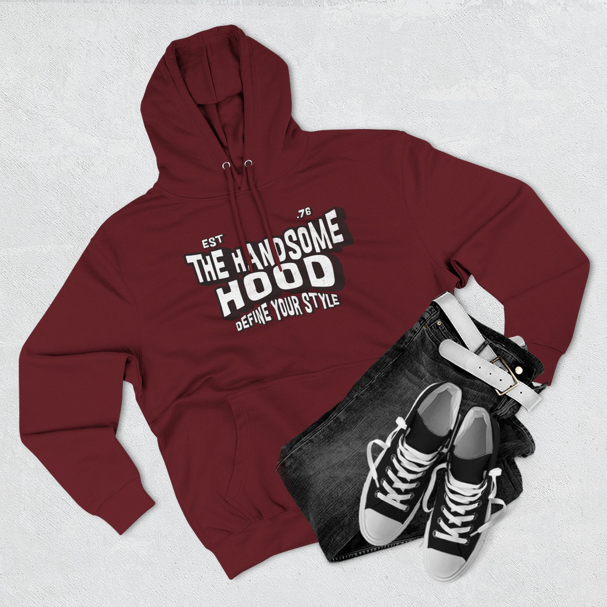 The Handsome Hood Hoodie – Retro Script Graphic Pullover