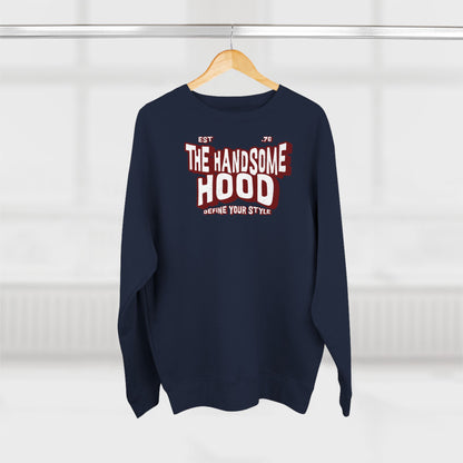 Crewneck Sweatshirt — "The Handsome Hood" Retro Script Pullover
