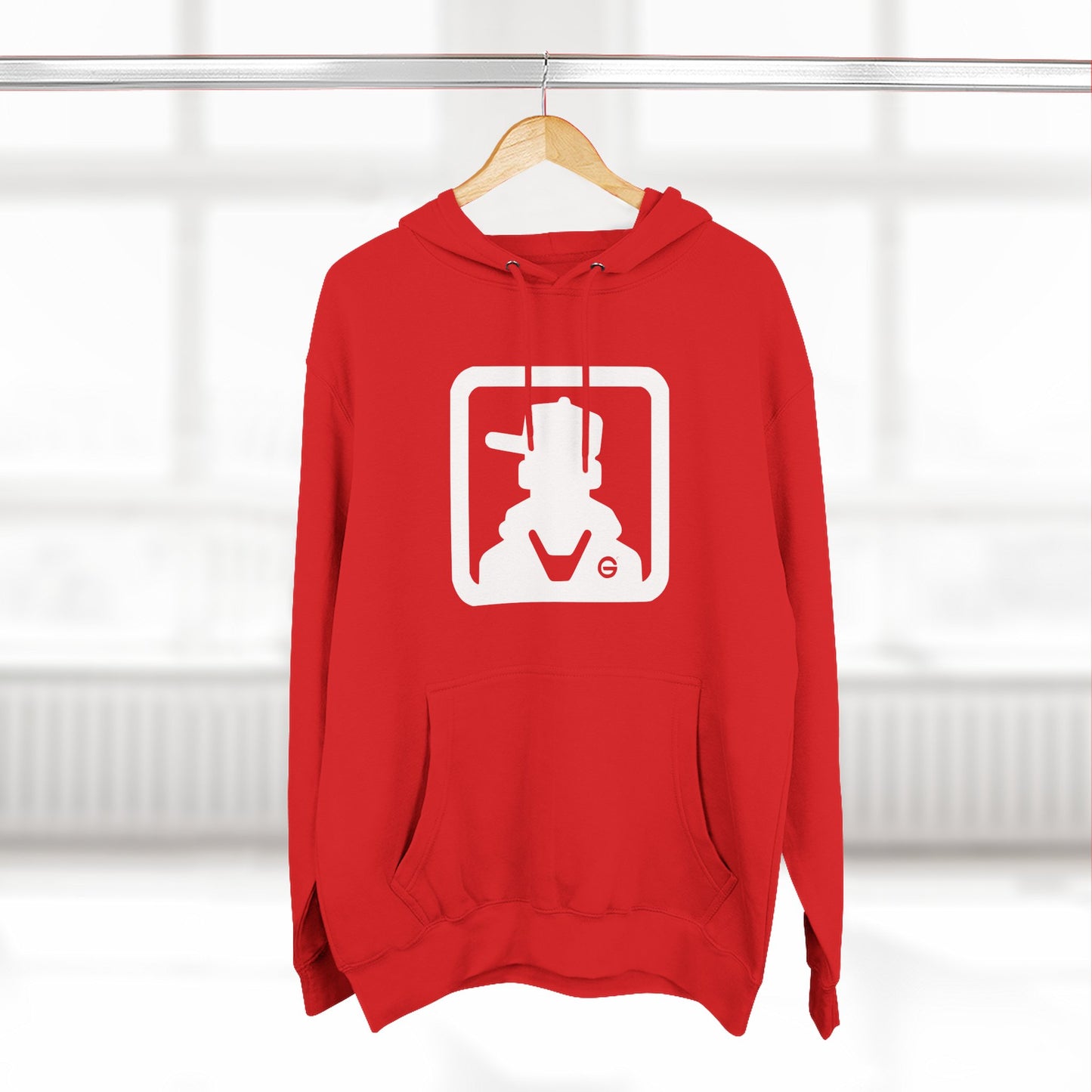 Minimal Square Logo Fleece Hoodie