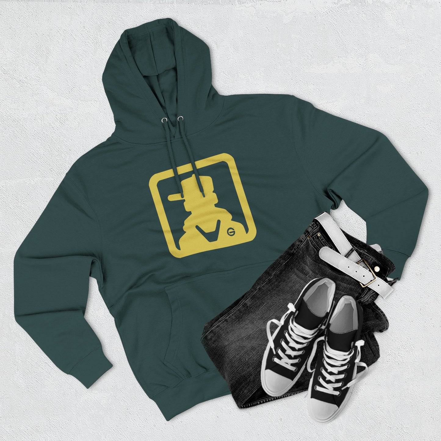 Gold Cowboy Western Hoodie Pullover