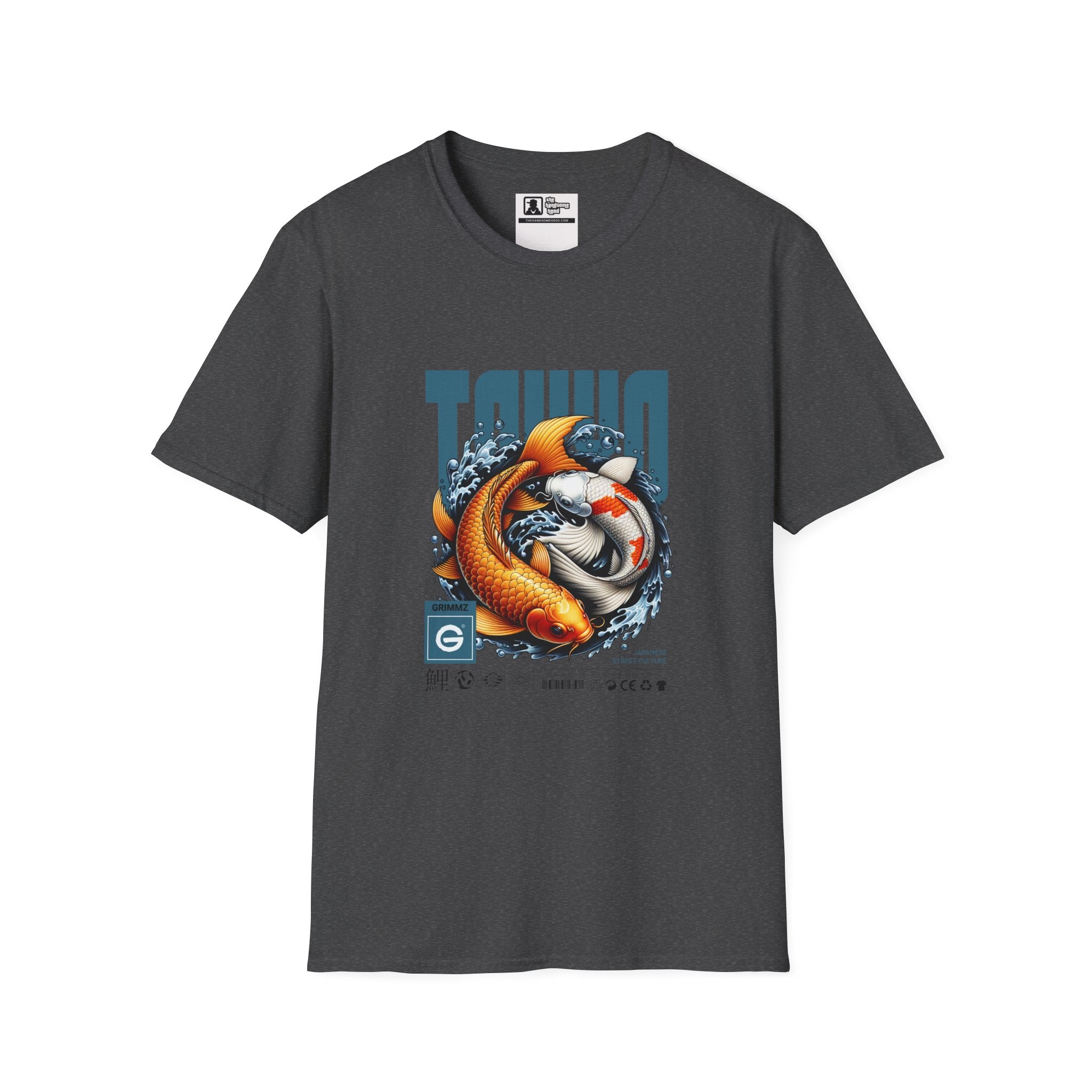 Koi Yin-Yang Graphic T-Shirt — Kyoto Fish Illustration Tee
