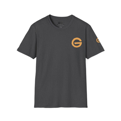 Minimal Gold 'G' Logo T-Shirt — Casual Branded Chest Emblem Tee