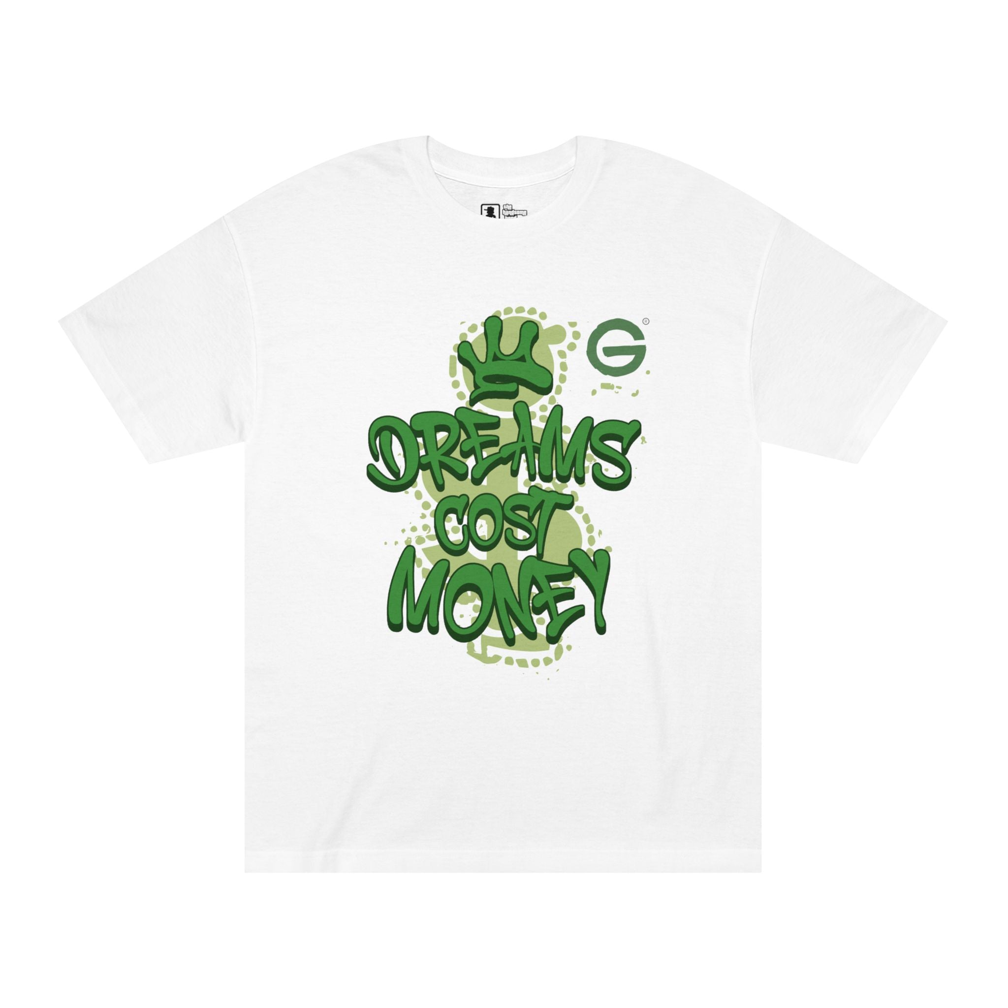 Dreams Cost Money T-Shirt — Green Graffiti Money Tee