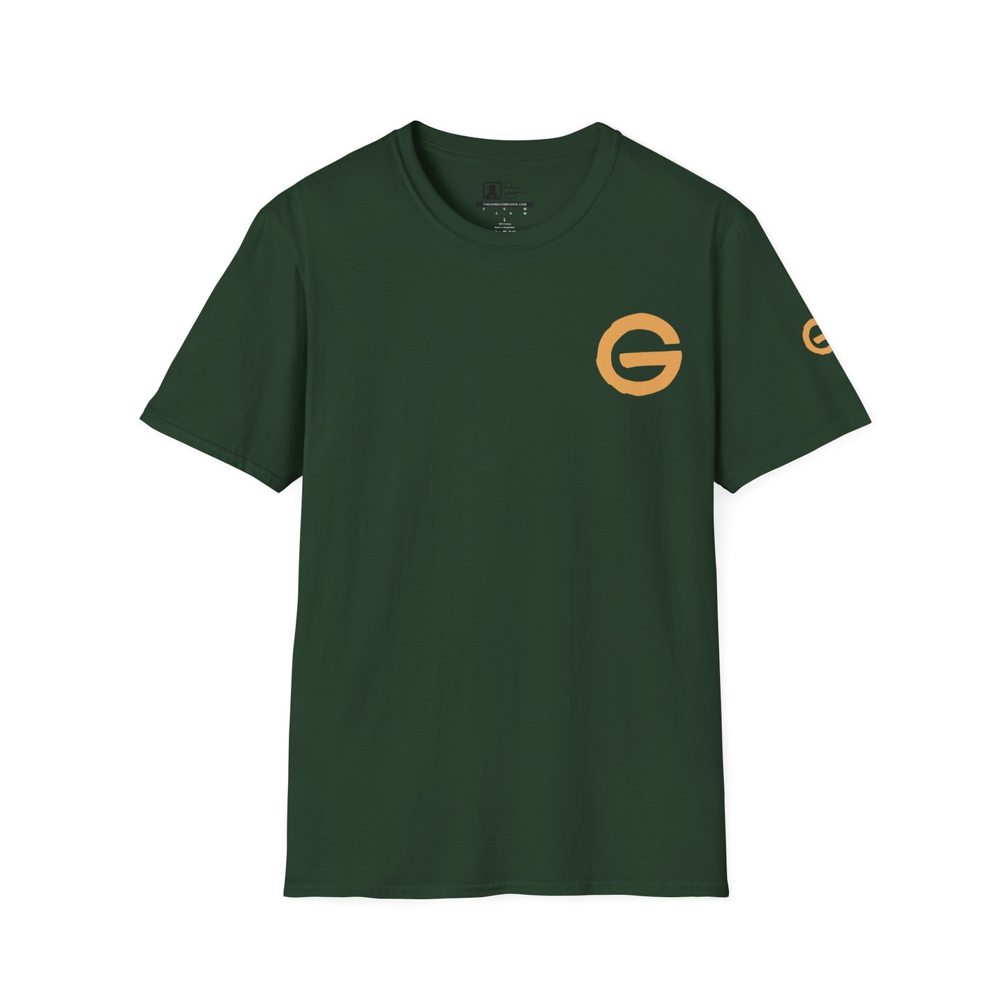 Minimal Gold 'G' Logo T-Shirt — Casual Branded Chest Emblem Tee