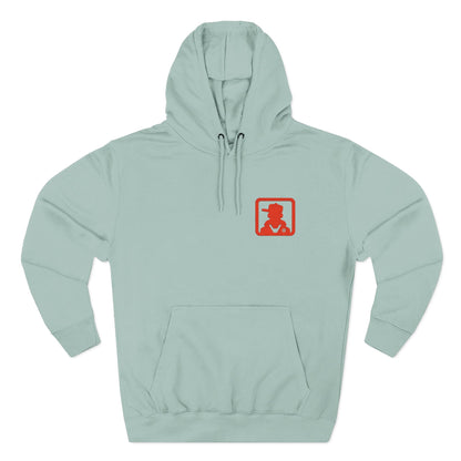Minimal Red Lantern Chest Hoodie