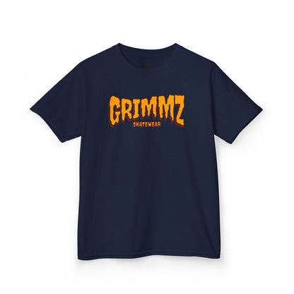 Kids Tee — GRIMMZ Orange Logo Graphic Shirt