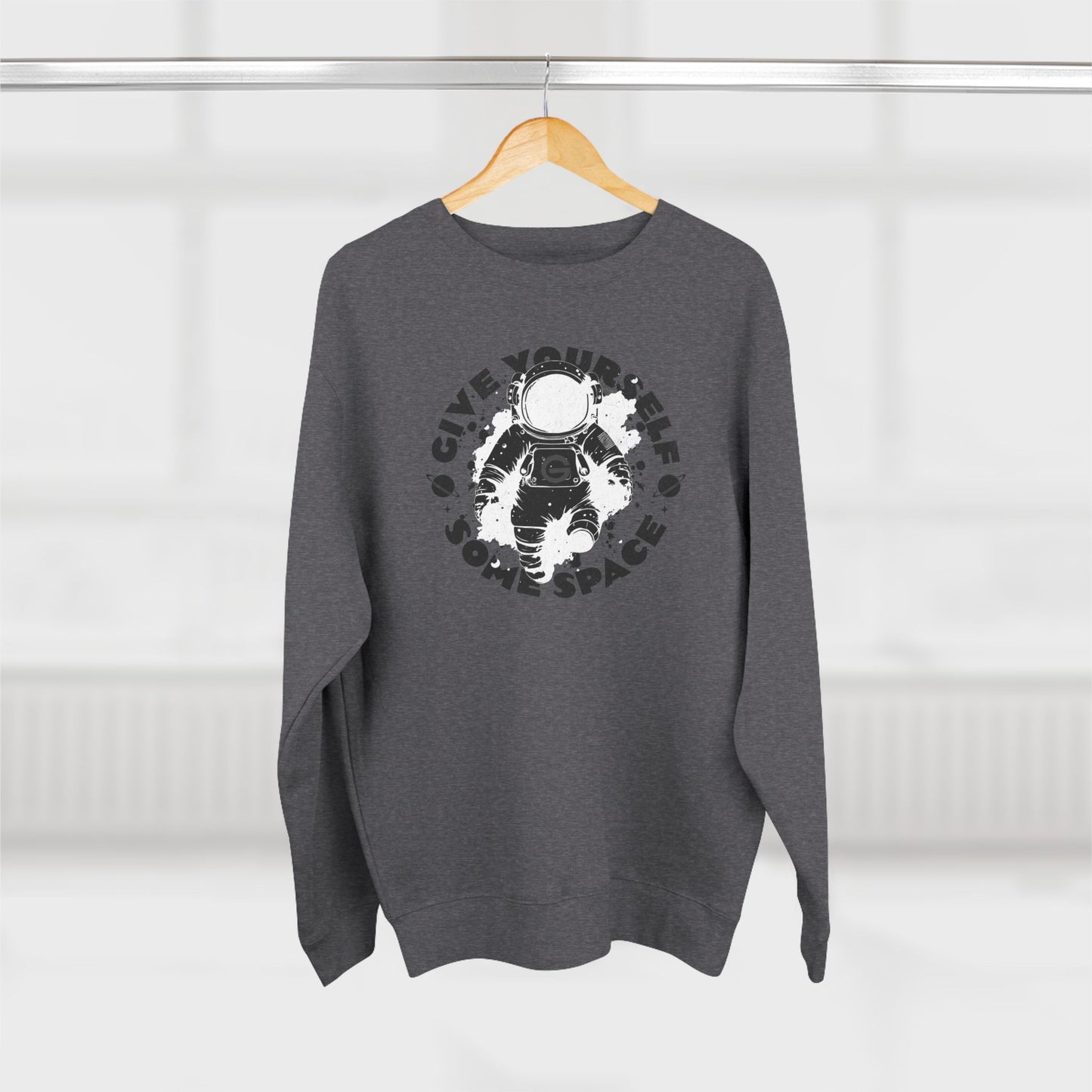 Space Astronaut Graphic Crewneck Sweatshirt