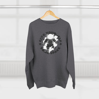 Space Astronaut Graphic Crewneck Sweatshirt