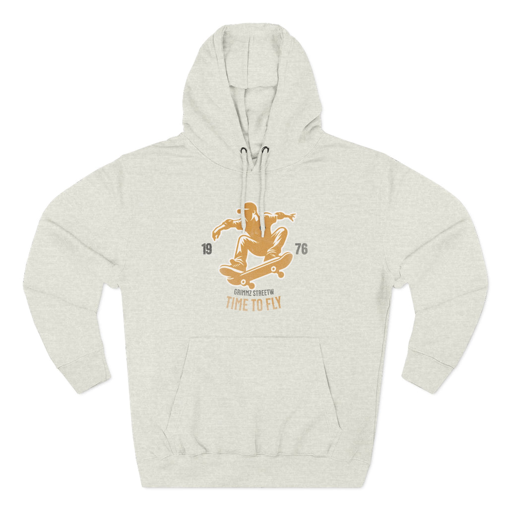 Skateboard Time to Fly Hoodie — Vintage Skateboard Graphic Pullover