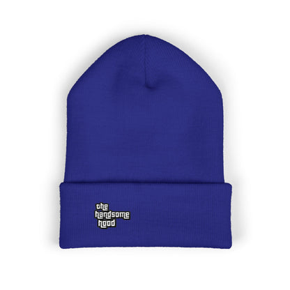 Minimalist White Logo Knit Beanie