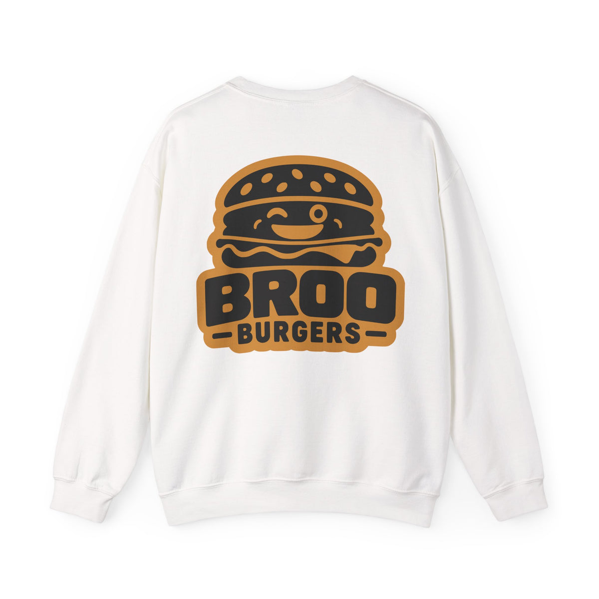 Burger Logo Sweatshirt — 'BROO Burgers' Retro Fast Food Crewneck
