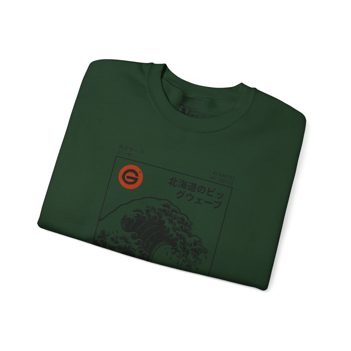 Hokkaido Wave Crewneck Sweatshirt