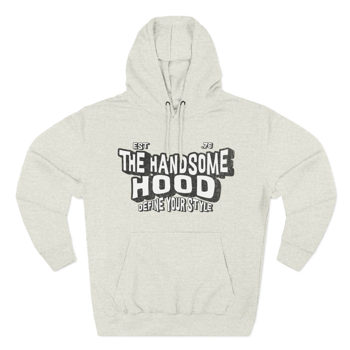 The Handsome Hood Fleece Hoodie - Retro Script Graphic Pullover