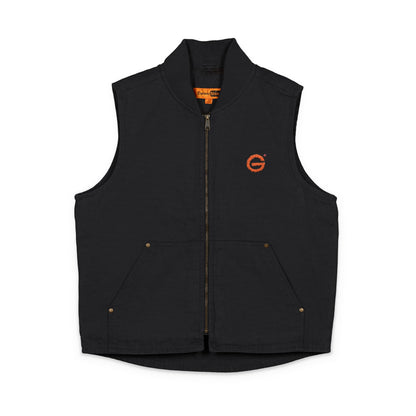 Duck Cloth Embroidered Patch Vest