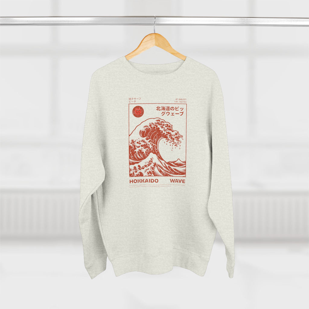 Wave Crewneck Sweatshirt — Hokkaido Wave Graphic
