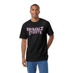 Grimmz Streetwear Tee — Pink Graffiti Logo T-Shirt