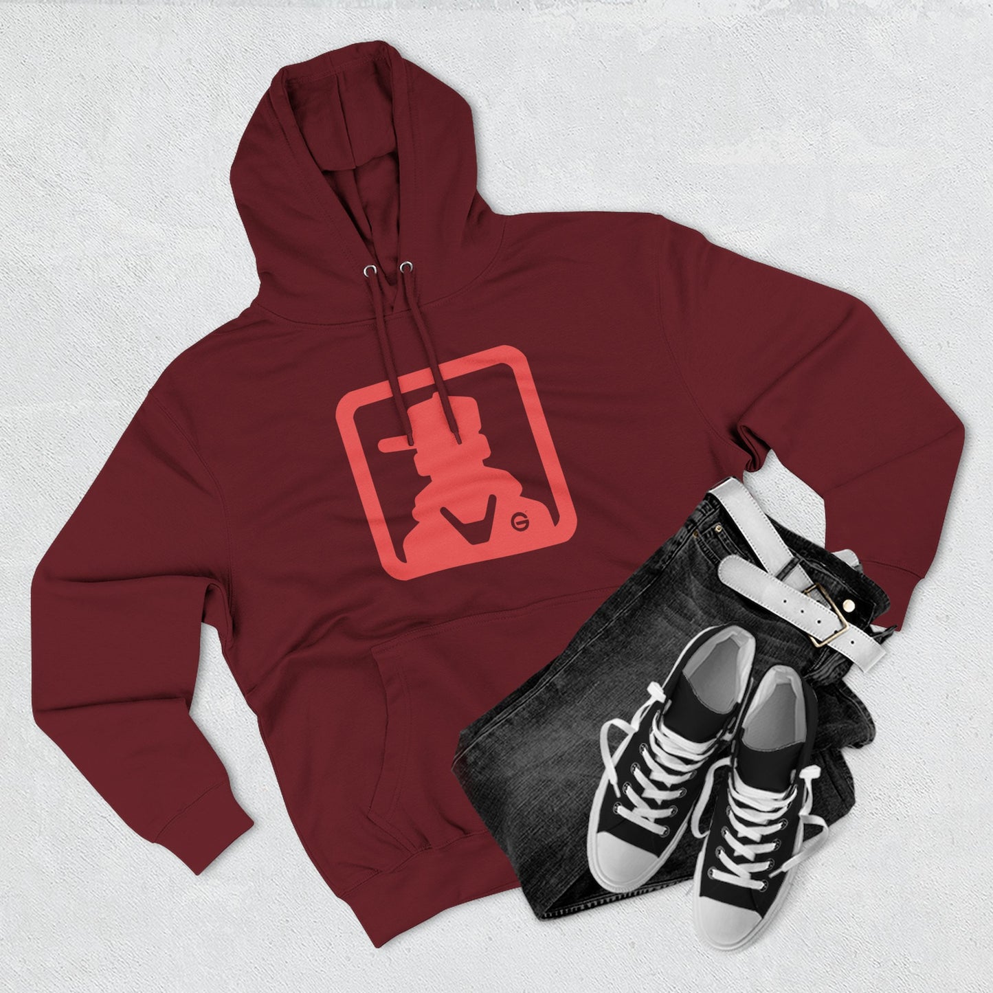 Cowboy Silhouette Western Ranch Hoodie Pullover