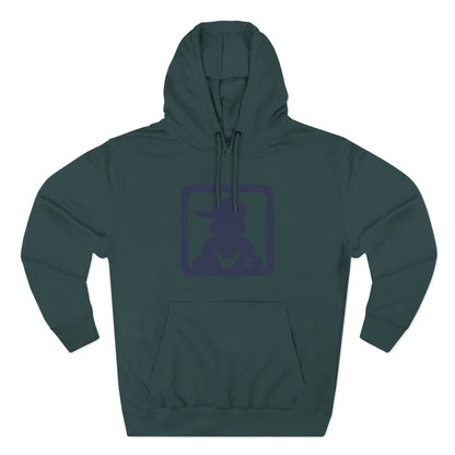 Minimalist Cowboy Silhouette Hoodie — Western Graphic Pullover