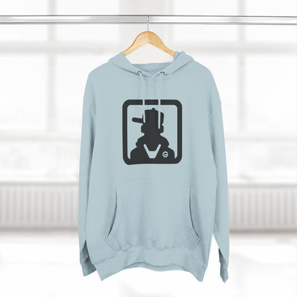 Minimal Silhouette Streetwear Fleece Hoodie