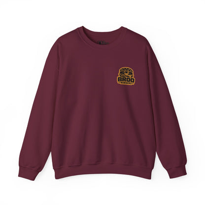 Burger Logo Sweatshirt — 'BROO Burgers' Retro Fast Food Crewneck