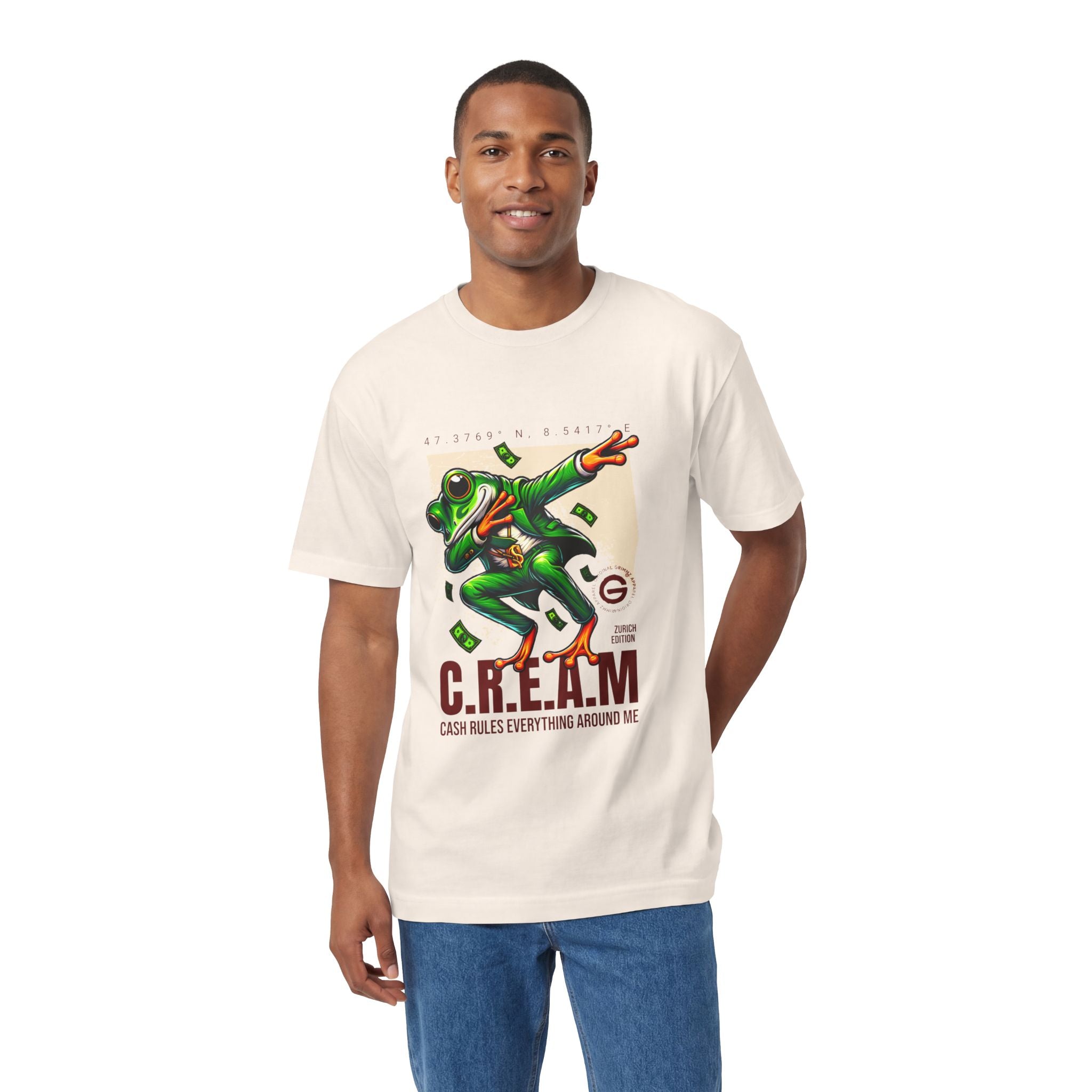 C.R.E.A.M. Frog Graphic Tee — 'Cash Rules Everything Around Me' Streetwear T-Shirt