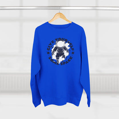 Space Astronaut Graphic Crewneck Sweatshirt