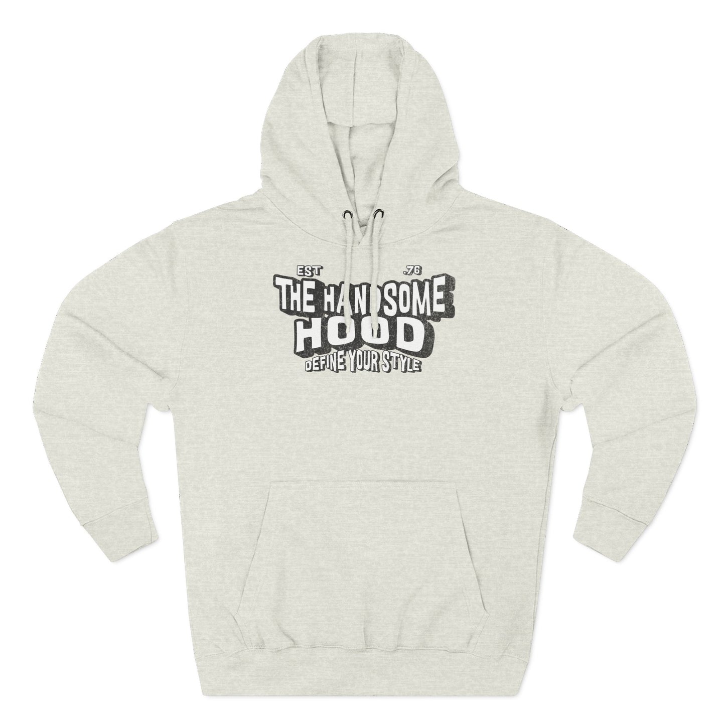 The Handsome Hood Fleece Hoodie - Retro Script Graphic Pullover