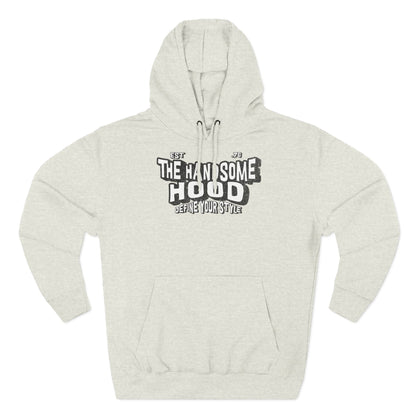The Handsome Hood Fleece Hoodie - Retro Script Graphic Pullover