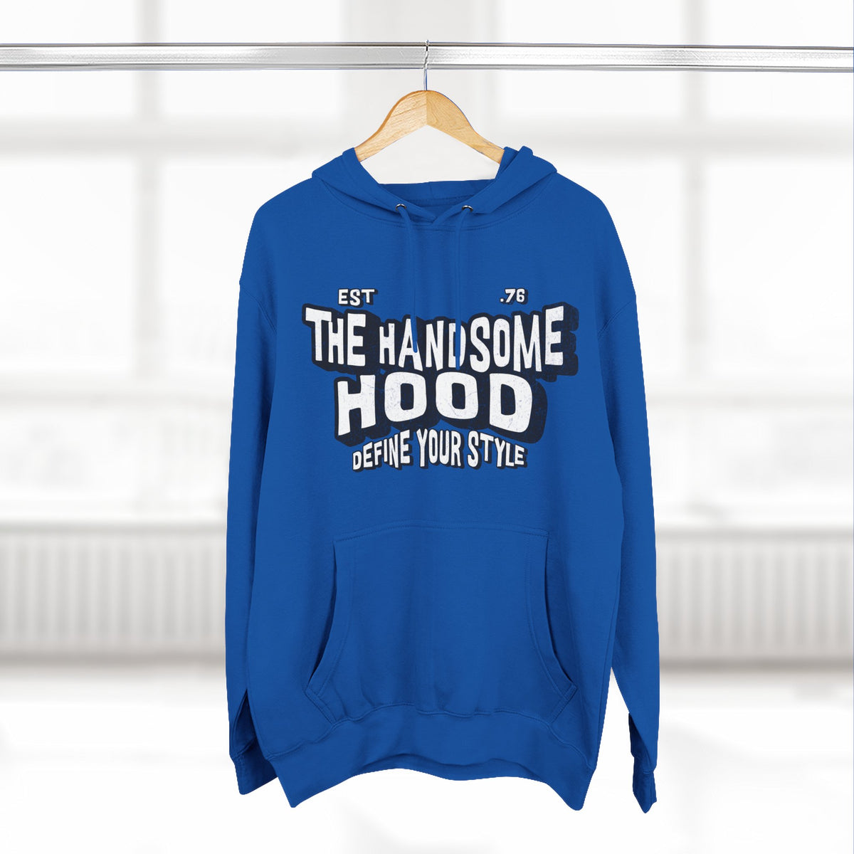 The Handsome Hood Fleece Hoodie - Retro Script Graphic Pullover