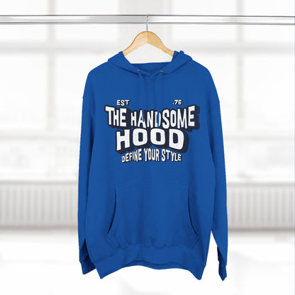 The Handsome Hood Fleece Hoodie - Retro Script Graphic Pullover