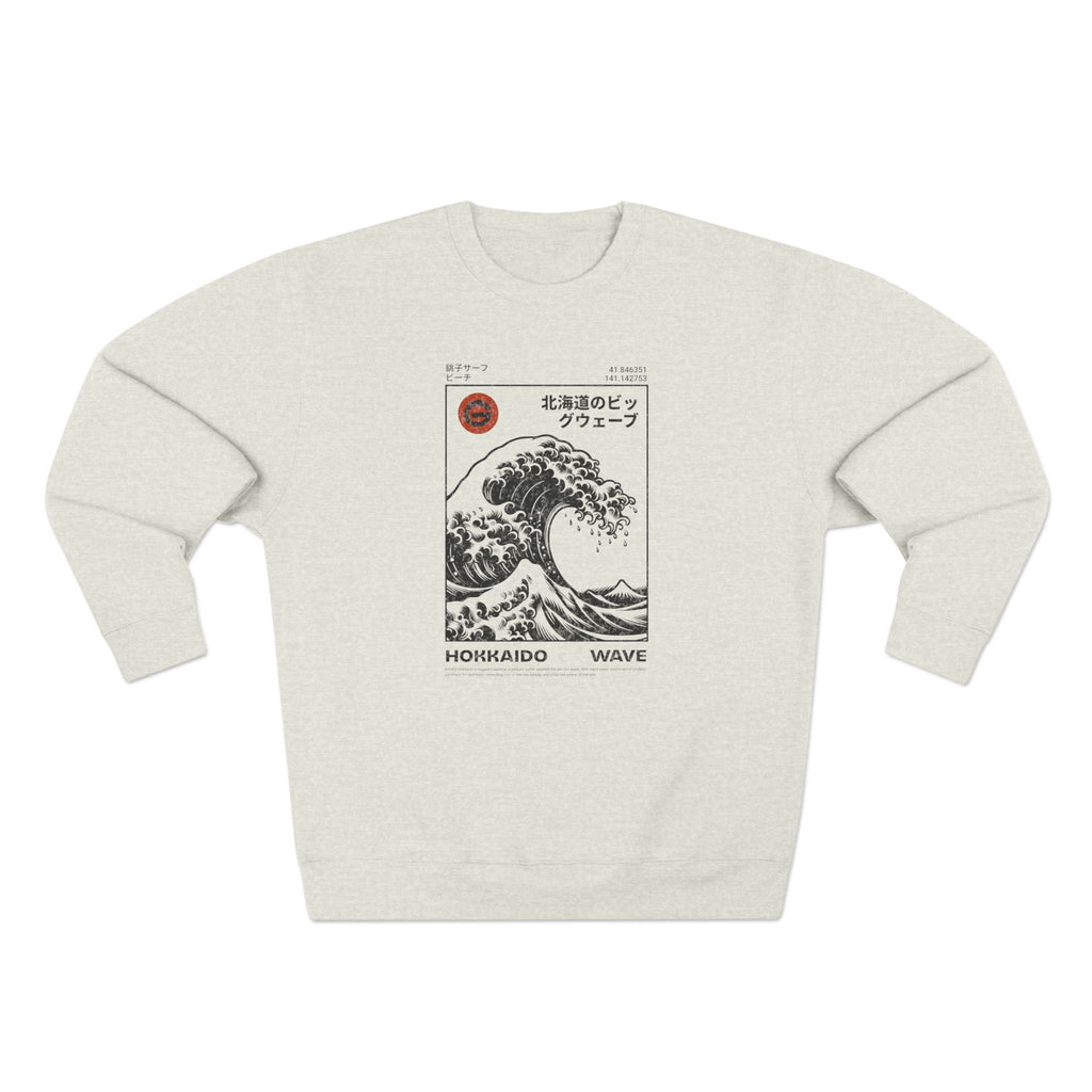 Wave Crewneck Sweatshirt — Hokkaido Great Wave Japanese Art Sweatshirt
