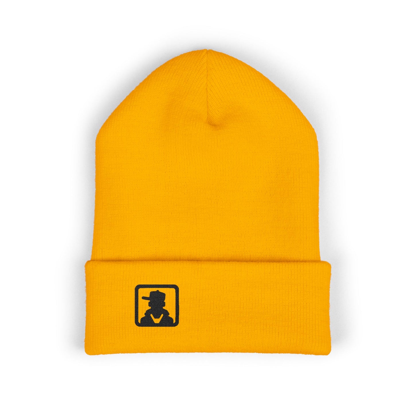 Embroidered Detective Silhouette Cuffed Beanie