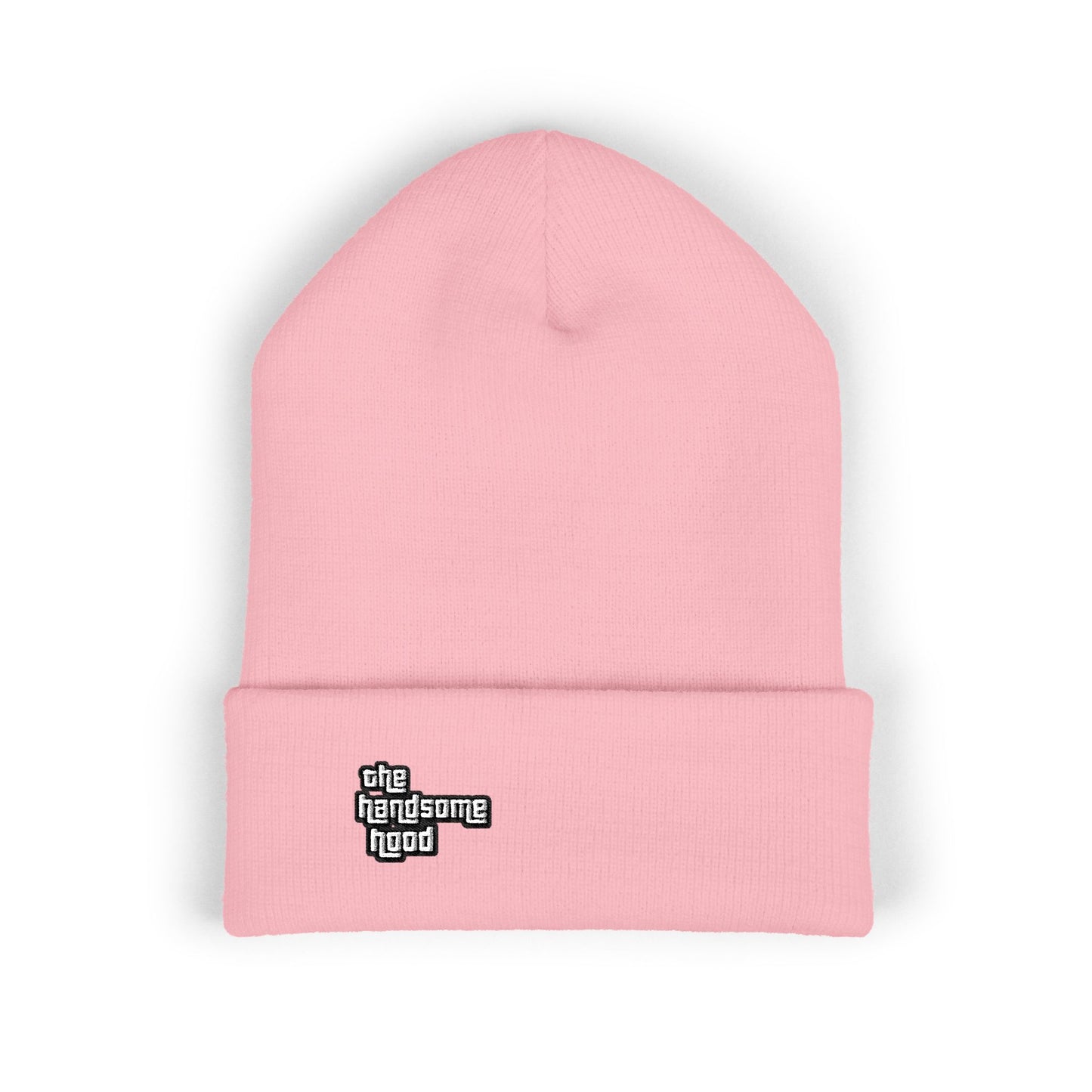 Minimalist White Logo Knit Beanie