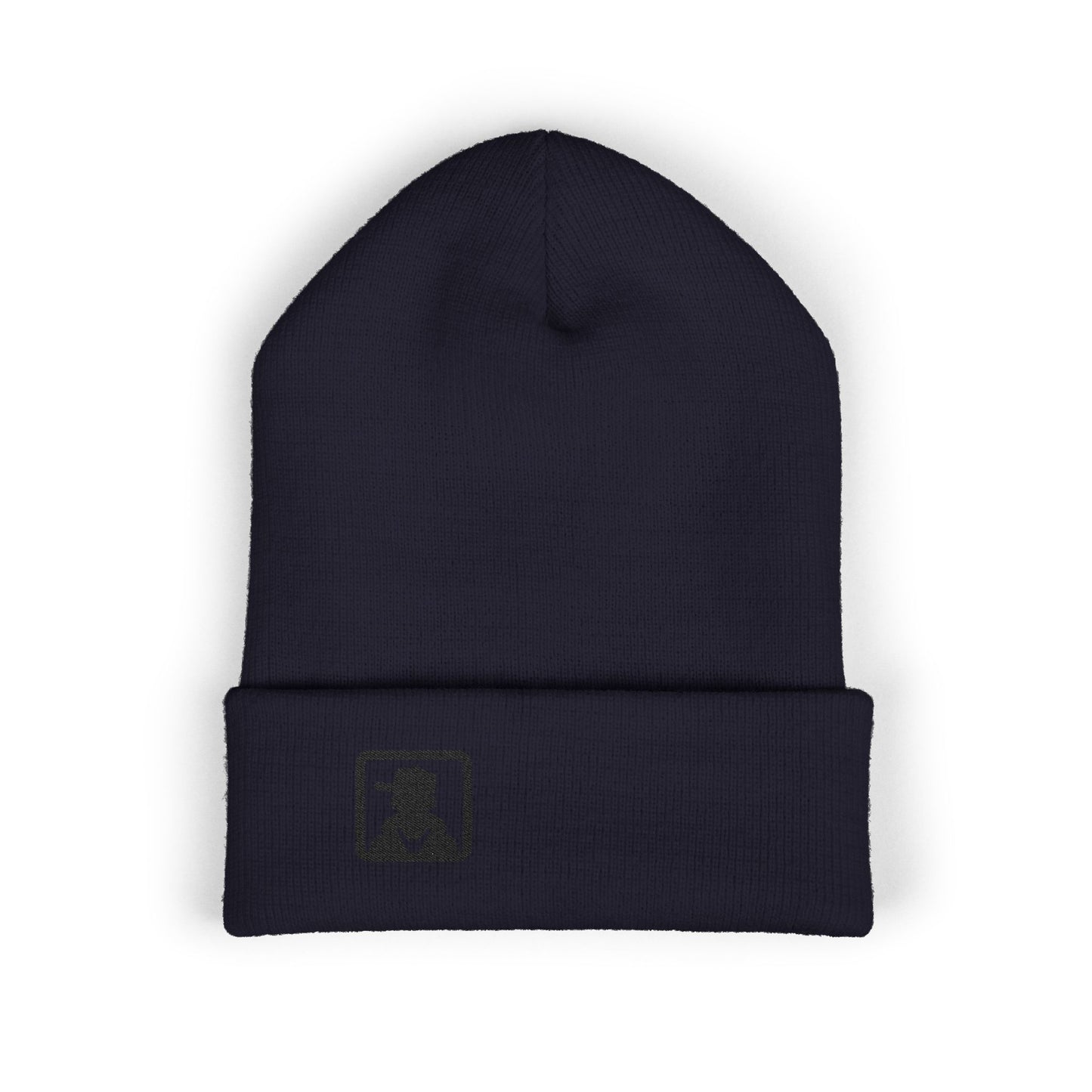 Embroidered Detective Silhouette Cuffed Beanie