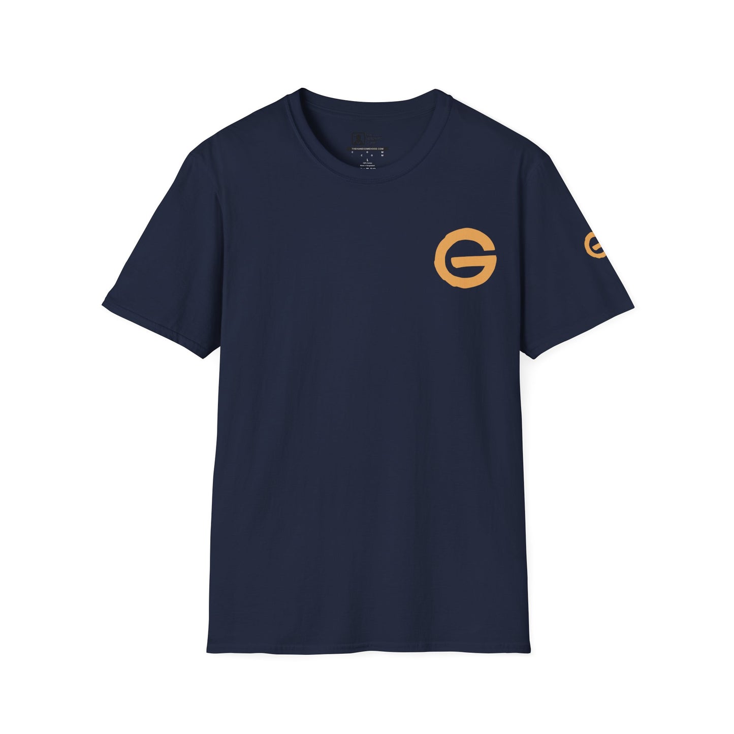 Minimal Gold 'G' Logo T-Shirt — Casual Branded Chest Emblem Tee