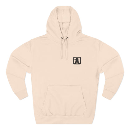 Silhouette Crest Hoodie — Minimal Monogram Graphic Fleece