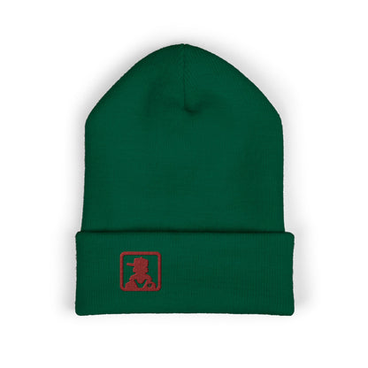 Minimalist Bear Patch Cuffed Beanie