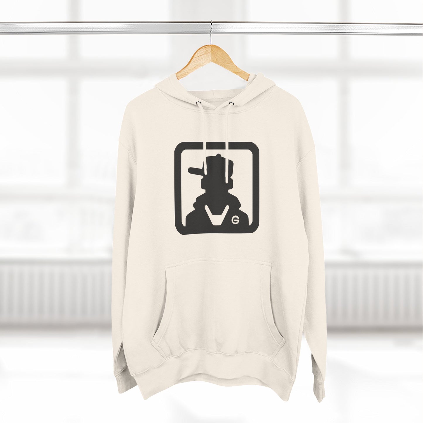 Minimal Silhouette Streetwear Fleece Hoodie
