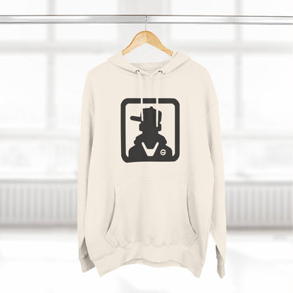 Minimal Silhouette Streetwear Fleece Hoodie