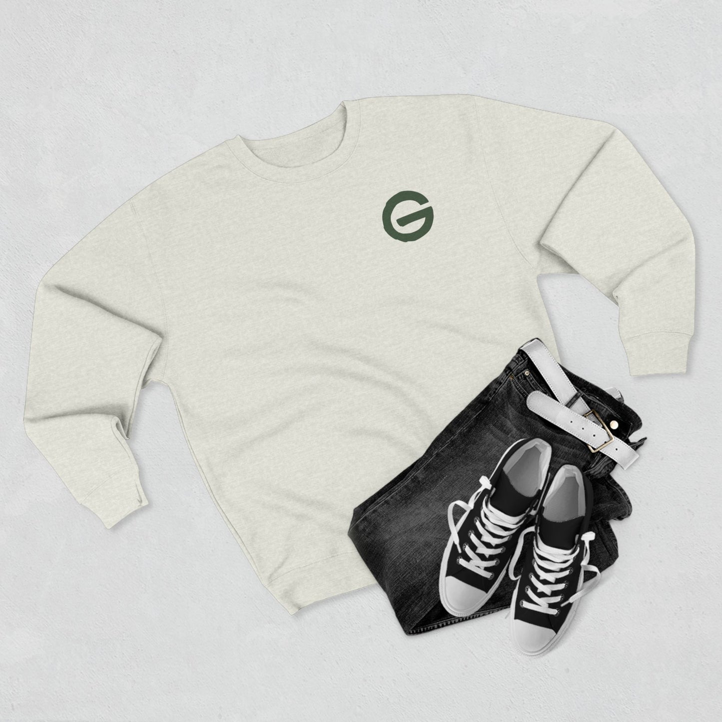 Minimalist Green 'G' Logo Crewneck Sweatshirt