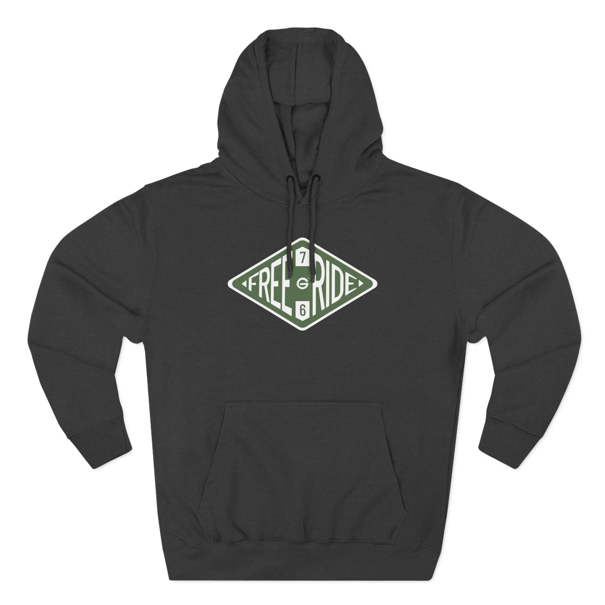 Free Ride Pullover Hoodie — Vintage Diamond Skate/Surf Logo Fleece