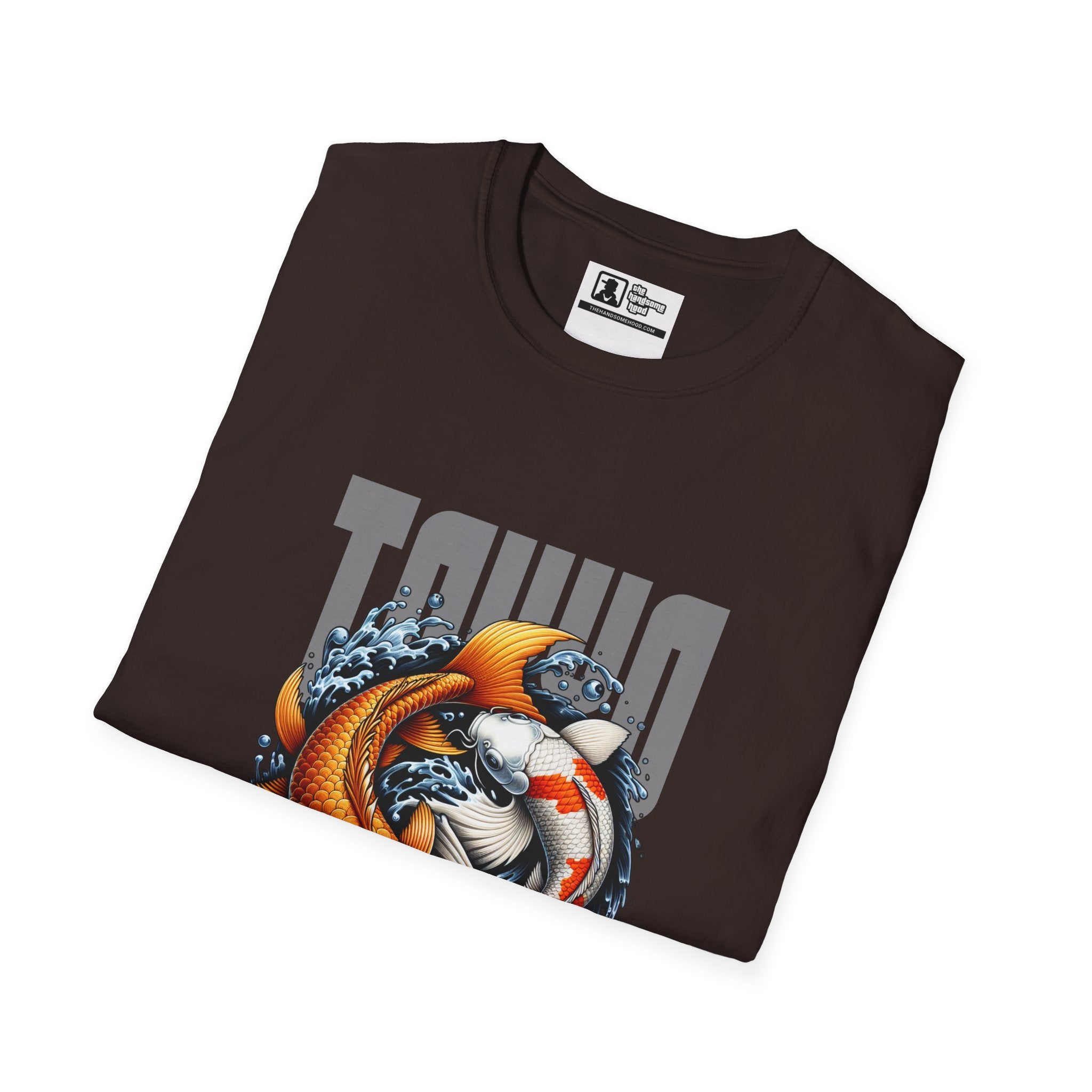 Koi Wave Graphic T-Shirt — Taiko-Inspired Koi Fish Design