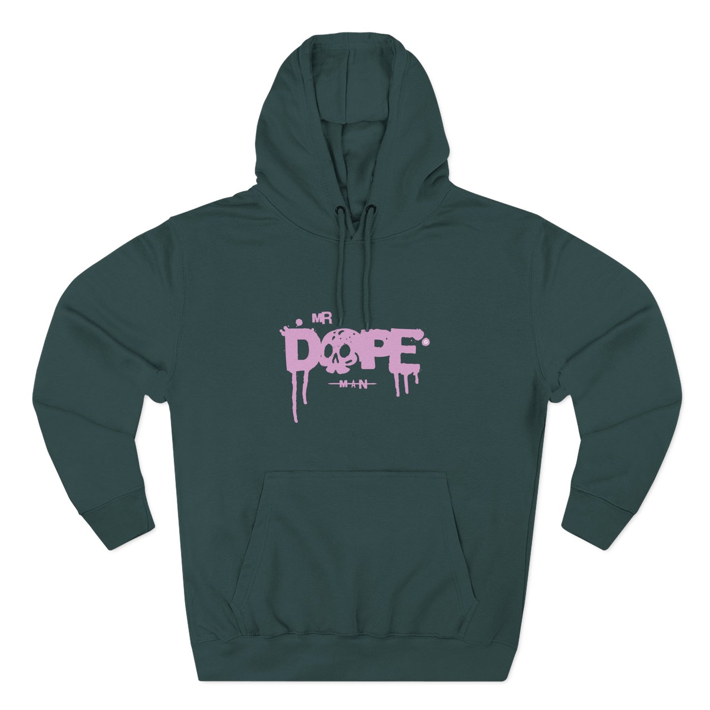 Dope Skull Graphic Hoodie Pink Drip Streetwear
