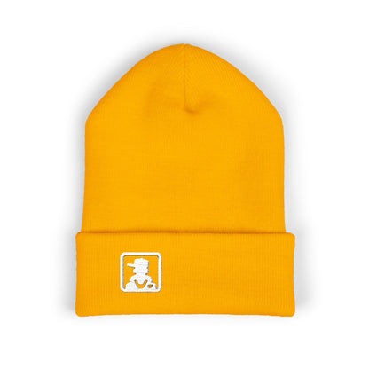 Classic Minimal Patch Knit Beanie