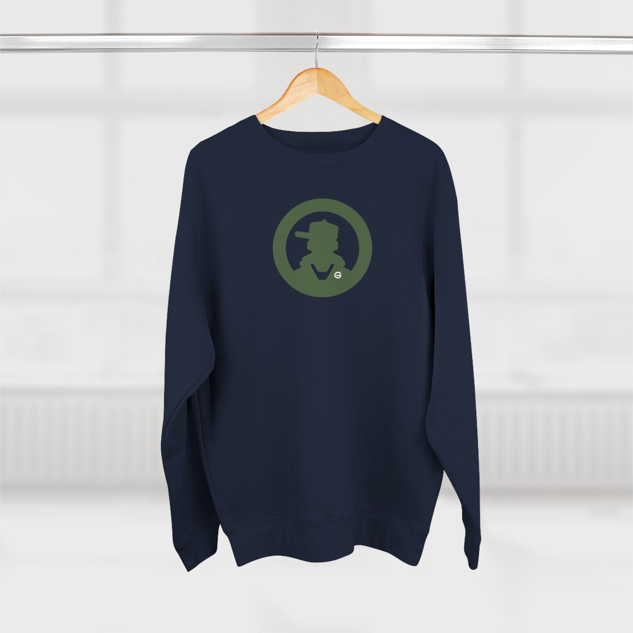 Detective Circle Crewneck Sweatshirt — Vintage Sherlock Pipe Logo