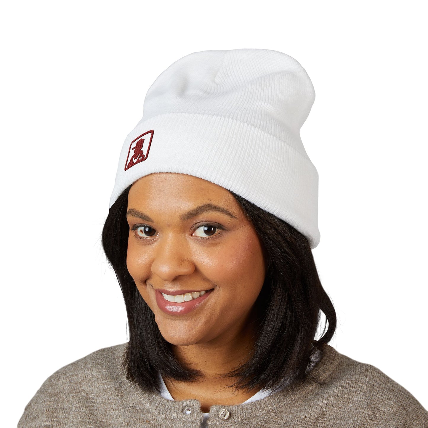 Minimalist Bear Patch Cuffed Beanie