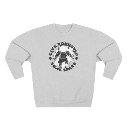 Space Astronaut Graphic Crewneck Sweatshirt